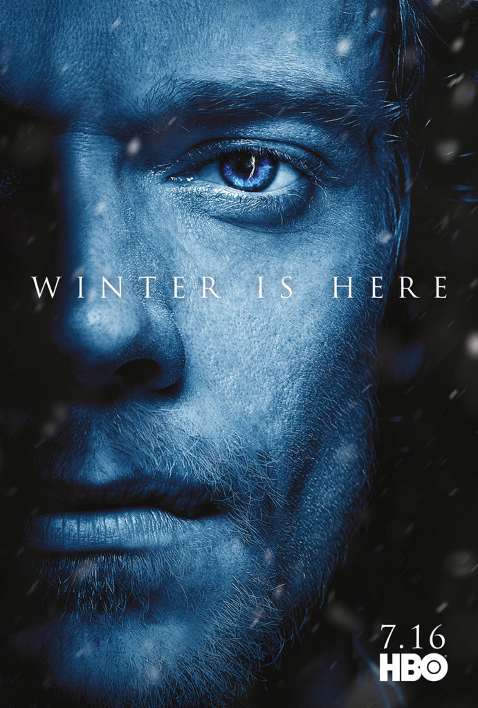 Affiche Game of Thrones saison 7 "Winter is Here" : Theon Greyjoy (crédit HBO)