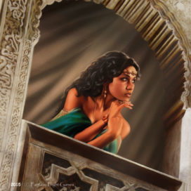 Arianne Martell, illustration de carte pour Fantasy Flight Games / Asmodee North America (Copyright: FFG)