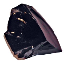 Fragment d’obsidienne provenant de Lake County, Oregon – Domaine public selon son auteur PAR~commonswiki