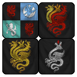 Blasons personnels de Targaryen (Evrach, La Garde de Nuit, CC BY-SA 3.0)