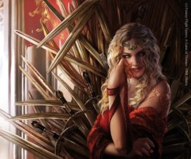 Cersei Lannister, reine régente (crédits : Magali Villeneuve, Fantasy Flight Games)