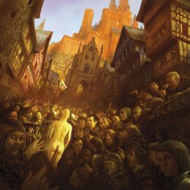 Marche d'Expiation de Cersei Lannister (crédits : Marc Simonetti, ASOIAF Calendar 2013)