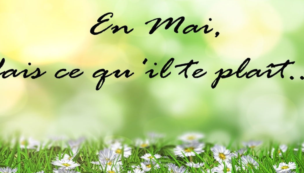 Recommandations de mai : on fait ce qu’il nous plait !