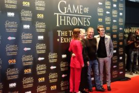 Carice Van Houten, Michele Clapton, Ian Beattie et Isaac Hempstead-wright le 31 mai 2018 (crédits : Thistle).