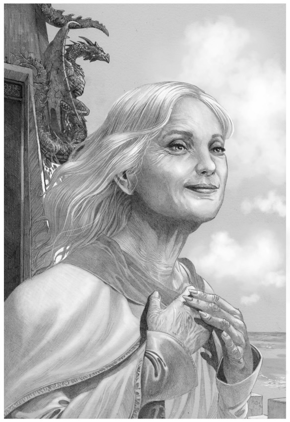 La reine Alysanne Targaryen à l'âge de 64 ans (crédits : Doug Wheatley, Fire and Blood)