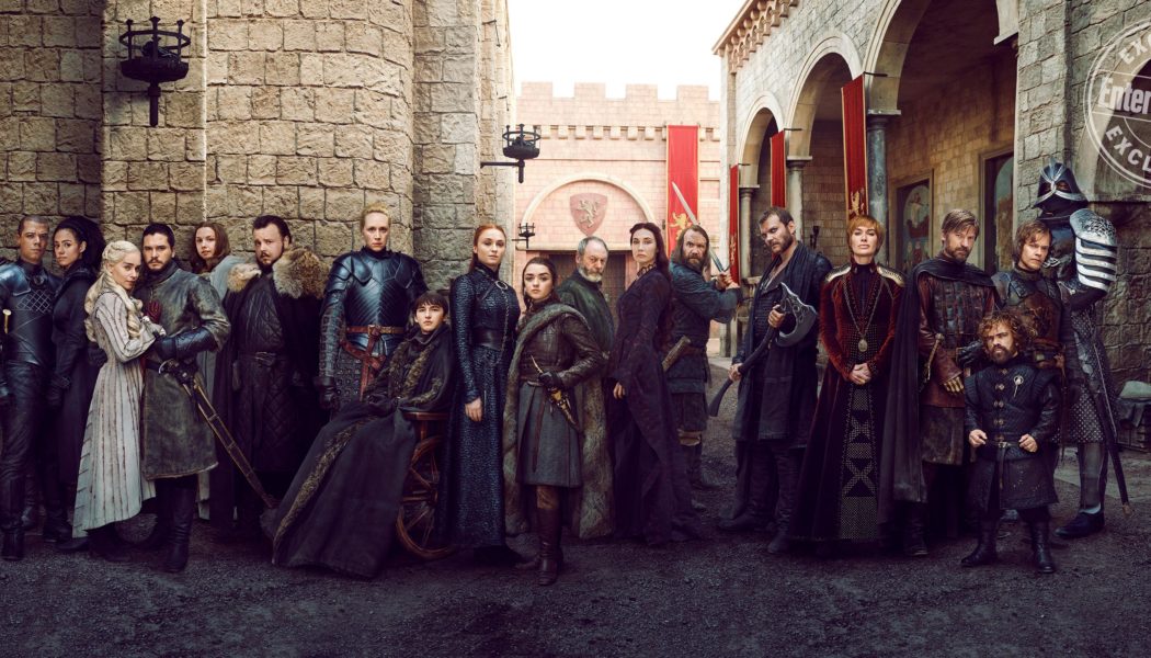 Réunion des acteurs principaux pour l'ultime saison de Game of Thrones (crédits : Marc Hom, EW)