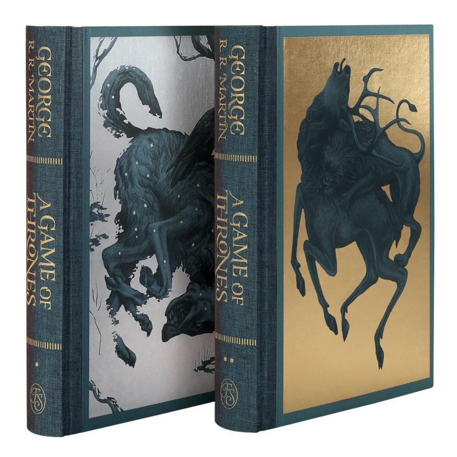 Visuel des deux volumes pour A Game of Thrones (Folio Society)