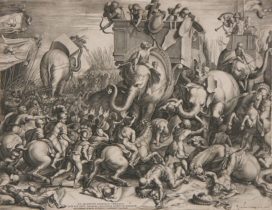 Bataille de Zama, par Cornelis Cort (1567). WikiCommons.