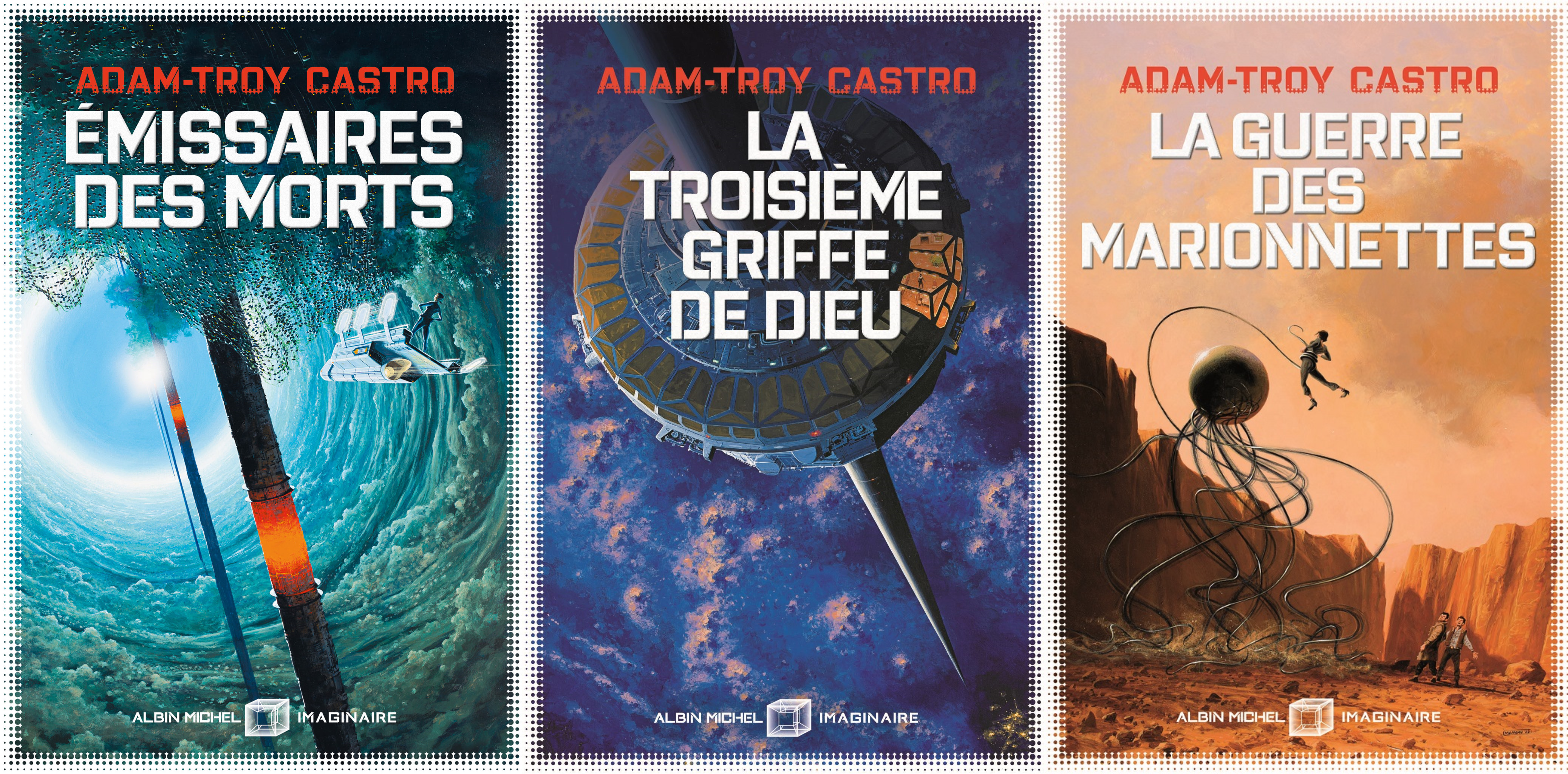 Andrea Cort, de Adam-Troy Castro : 1. Émissaire des Morts, 2. La Troisième Griffe de Dieu, 3. La Guerre des Marionnettes (éditions Albin Michel Imaginaire)