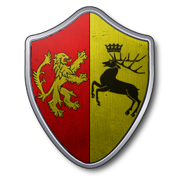 Blason personnel du roi Joffrey, du roi Tommen et de la princesse Myrcella Baratheon